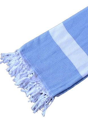 Пештемаль diamond lux голубая