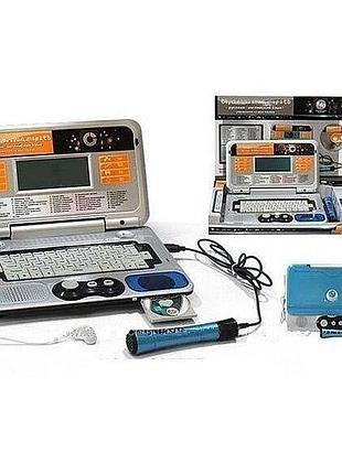 Детский ноутбук md 8838 e/r с микрофоном и дисководом