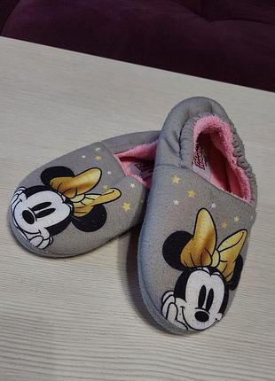 Теплые тапочки на меху с минни disney от minnie mouse