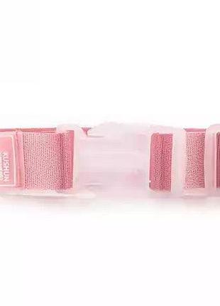 Ремень для крепления сумки к чемодану розовый