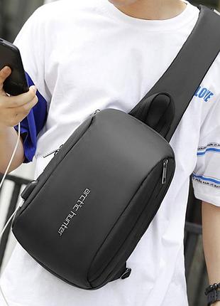 Однолямковий рюкзак arctic hunter xb00081 чоловічий міський чорний 6 л