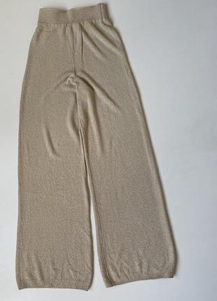 Широкі трикотажні брюки h&m з домішком шовку