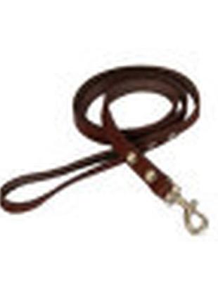 Кожаный поводок ремень 8 мм коричневый
