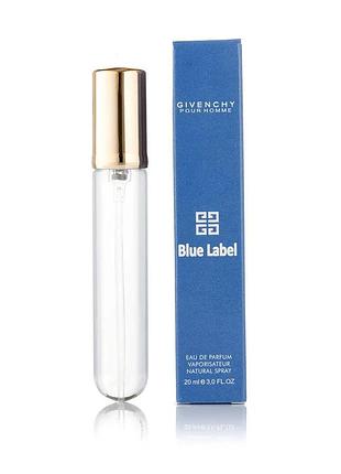 Мужской мини парфюм givenchy pour homme blue label 20 мл