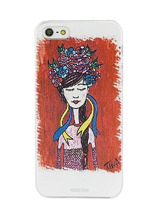 Чехол накладка для iphone 4 мечтательная украинка