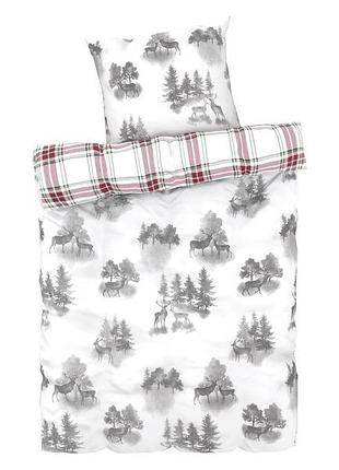 Комплект постельного белья livarno home (германия) фланель 155 x 220 см 80х80 см