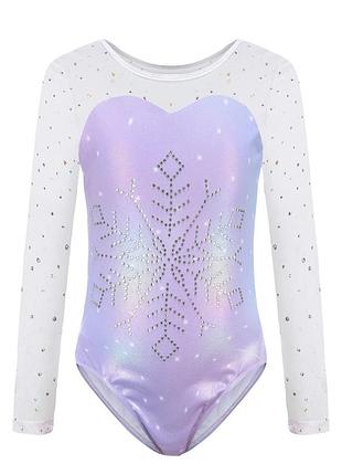 Боді, тріко, купальник для танців , гімнастики, новорічне, в стразах