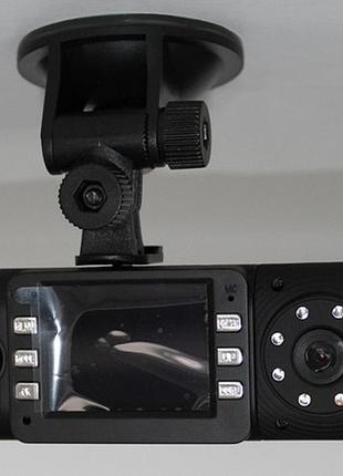 X4000 с двумя объективами в-dash мини-камера видеорегистратор видеорегистратор с ик 8-led ик ночного видения 1