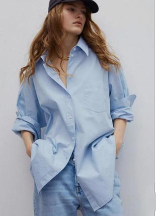 Рубашка рубашка коттон хлопок свободный крой m/l