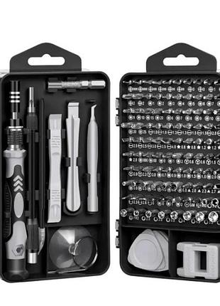Універсальний набір викруток 115 в 1 — для ремонту техніки, смартфонів, ноутбуків, годинників