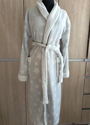 Женственный теплый банный халат,домашний халат m l reserved