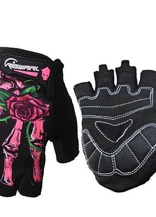 Перчатки для тренажерного зала велосипеда hc-fg507 безпалые розовые