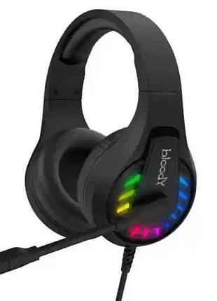 Наушники bloody g230 black игровые, rgb подсветка