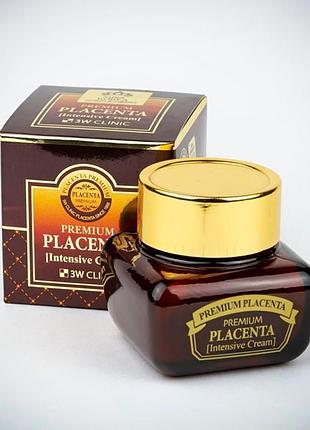Крем с плацентой для ухода за зрелой кожей 3w clinic premium placenta intensive cream 50 ml