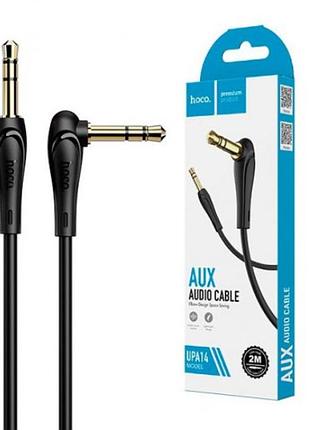 Аудио кабель aux hoco upa14 шнур aux 3.5 стерео (штекер - штекер угловой) длина - 2м