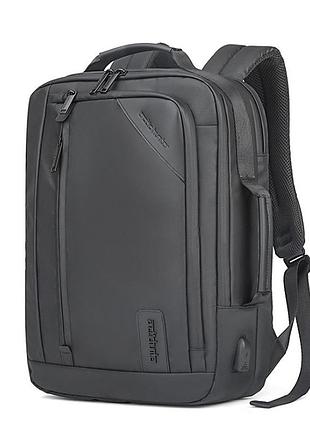 Рюкзак arctic hunter b00326 міський вологостійкий для ноутбука usb сірий 30 л