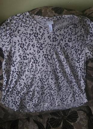 Леопардова футболка h&m