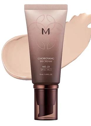 Антивозрастной бб-крем миша с плотной текстурой missha cho bo yang bb cream spf30 pa++ корейський bb крем для