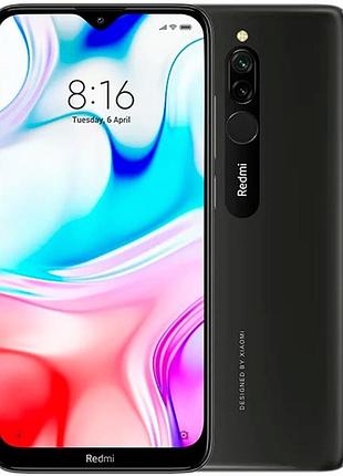 Xiaomi redmi 8 4/64 gb black + чехол + защитное стекло