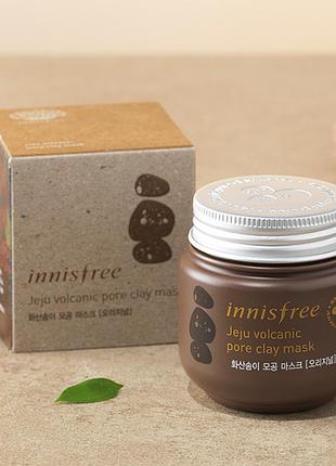 Маска для лица с вулканической глиной innisfree volcanic pore clay mask