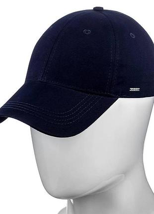 Бейсболка кепка классическая однотонная без рисунков плотный коттон atrics весна осень лето темно-синяя