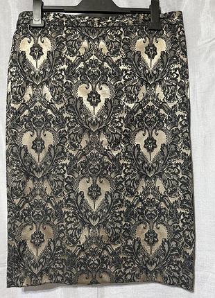 Жаккардовп спідниця-олівець m&s collection