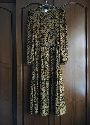 Платье миди  макси в принт
