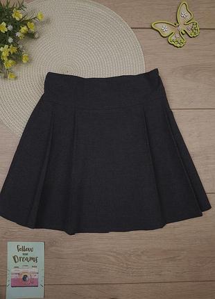 Детская школьная серая юбка 5-6 лет f&f для девочки
