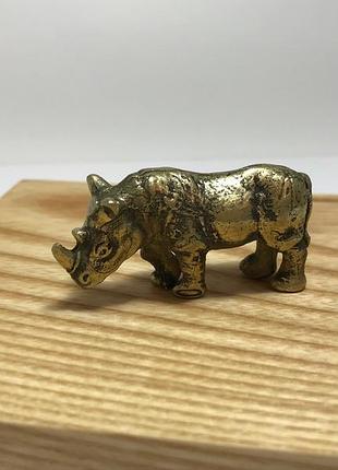 Статуэтка из бронзы, фигурка из бронзы, статуэтка "носорог", скульптура из бронзы, фигурка бронзовая