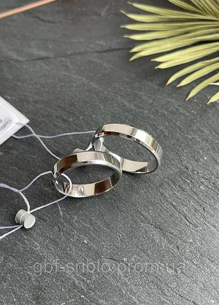 Обручальное кольцо без камней серебряное. американка , европейка 22