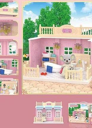Ляльковий будиночок коали з флоксовой фігуркою тварини "ванна кімната", 1 фігурка, з меблями, в коробці