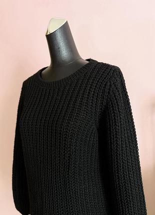 Черный свитер крупной вязки h&m 6