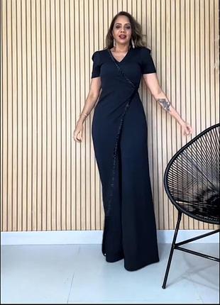 Праздничный комбинезон
вечерний комбинезон 
комбинезон с запахом