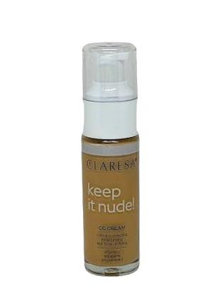 Тональный крем для лица claresa сс cream увлажняющий keep it nude тон 104, 33 g
