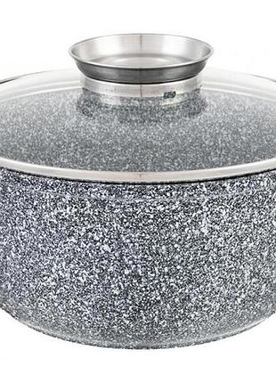 Кастрюля со стеклянной крышкой edenberg 6.8л с набора