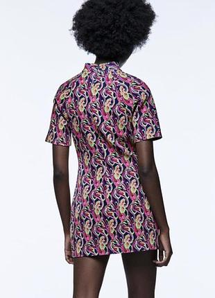 Распродажа! платье с модным принтом zara, рр m-l-xl
