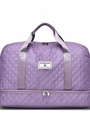 Дорожная сумка с отсеком для обуви zuomanni для ручной клади водонепронекна фиолетовый (м2900266)