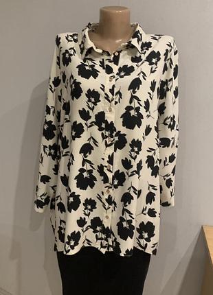 Роскошная натуральная туника/ асимметричная блузка большого размера