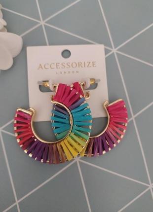 Яркие серьги кольца, серьги гвоздики, яркие серьги кольца accessorize asos2 фото