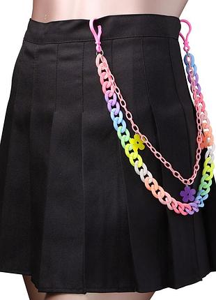 Цепочка яркий 9960 цветная с цветочками на ремень юбку джинсы