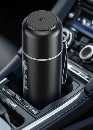 Автомобильный электрочайник теромкружка термос 500 мл secret box 12v/24v для легковых и грузовых авто черный (м5760359)