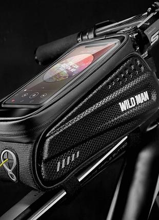 Сумка велосипедна wildman es3 на передню раму вологостійка жорстка