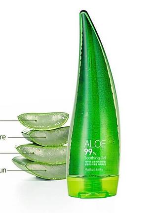 Увлажняющий гель алоэ вера для кожи лица и тела holika holika aloe 99% soothing gel 250мл