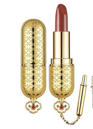 Роскошная премиальная помада mi luxury lipstick с эффектом тинта и 24-каратным золотым покрытием 35 brown