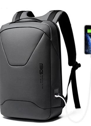 Рюкзак bange bg-22188 городской дорожный влагозащищенный usb серый 27л