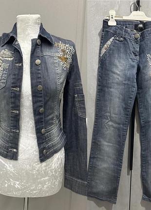 Джинсовий костюм 🇮🇹 італія s (xs)