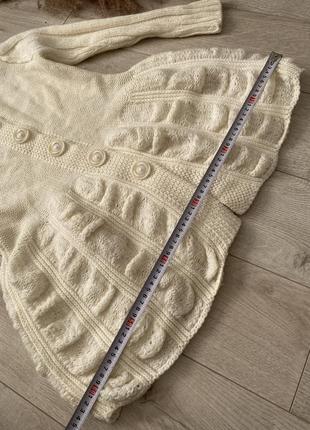Вінтажний светр-плаття-туніка-кардиган (ручної роботи)4 фото