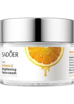Уценка крем для лица sadoer с витамином с, отбеливающий, увлажняющий, 50g