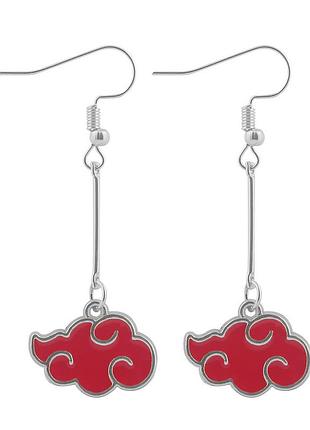 Сережки наруто хмарка акацукі - косплей аніме - naruto