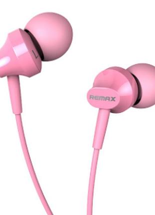 Вакуумные наушники remax rm-501 earphone (цвет розовый)